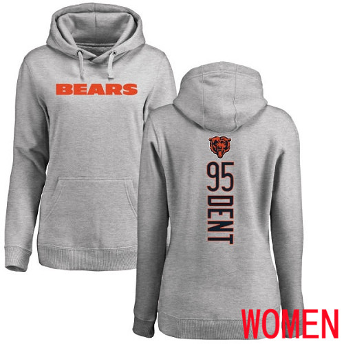 Chicago Bears Ash Women Richard Dent Backer NFL Football #95 Pullover Hoodie Sweatshirts->women nfl jersey->Women Jersey